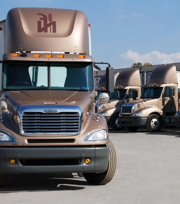 Northeast Foods truck lined up in a Baltimore, MD distribution facility.